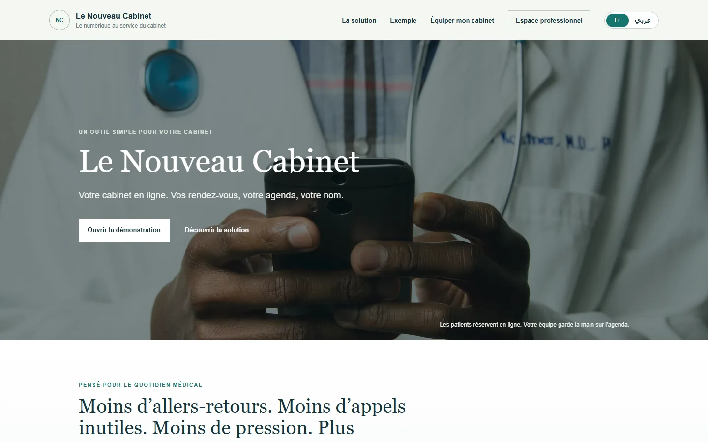 Page d’accueil de Le Nouveau Cabinet